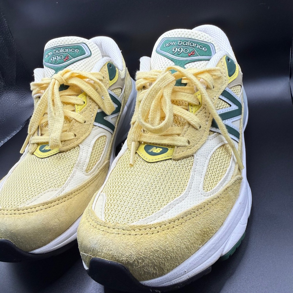 New Balance 990v6 Made in USA Teddy Santis Yellow Green Mens 8.5 Sneakers U990TE - Picture 6 of 14